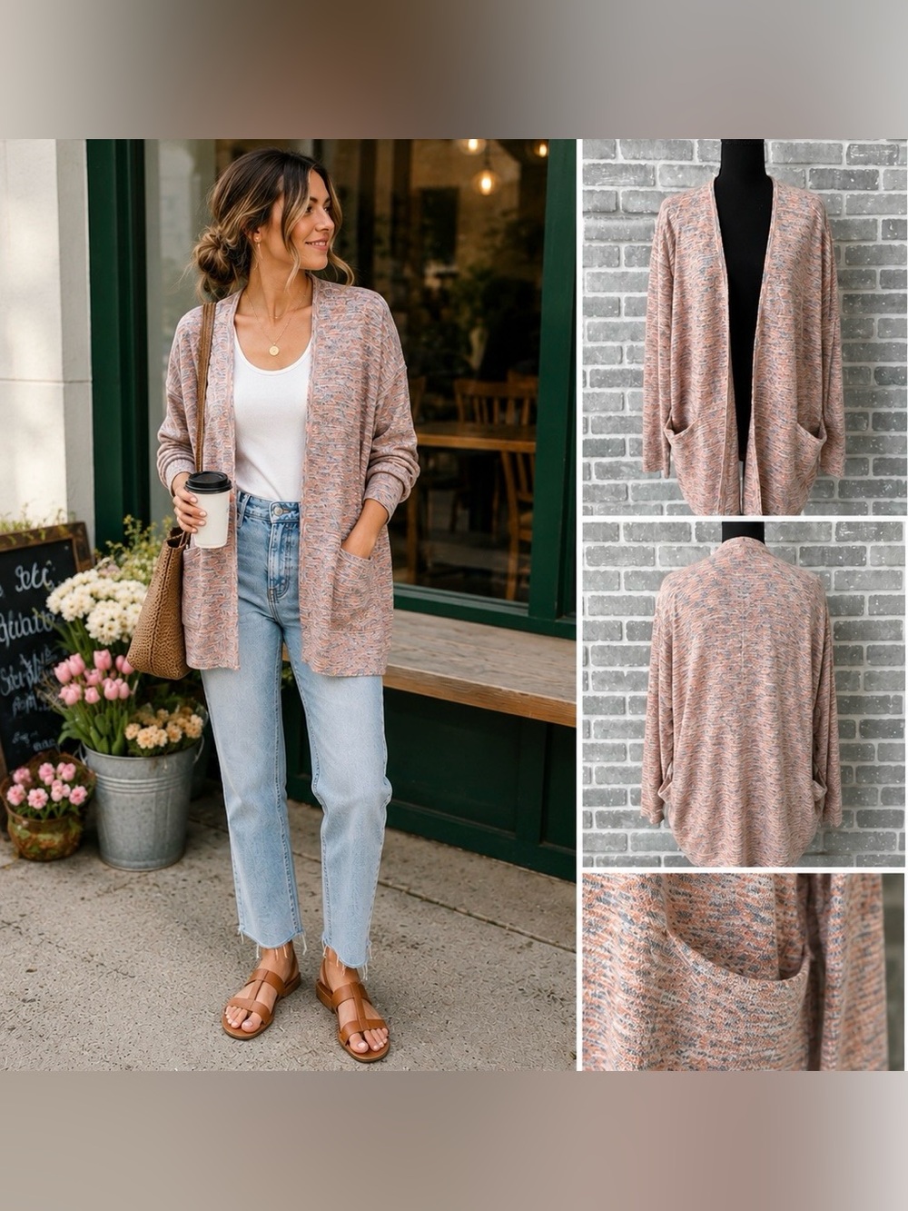 Madewell Marled Summer Ryder Cardigan Lightweight‎ Boho Sweater